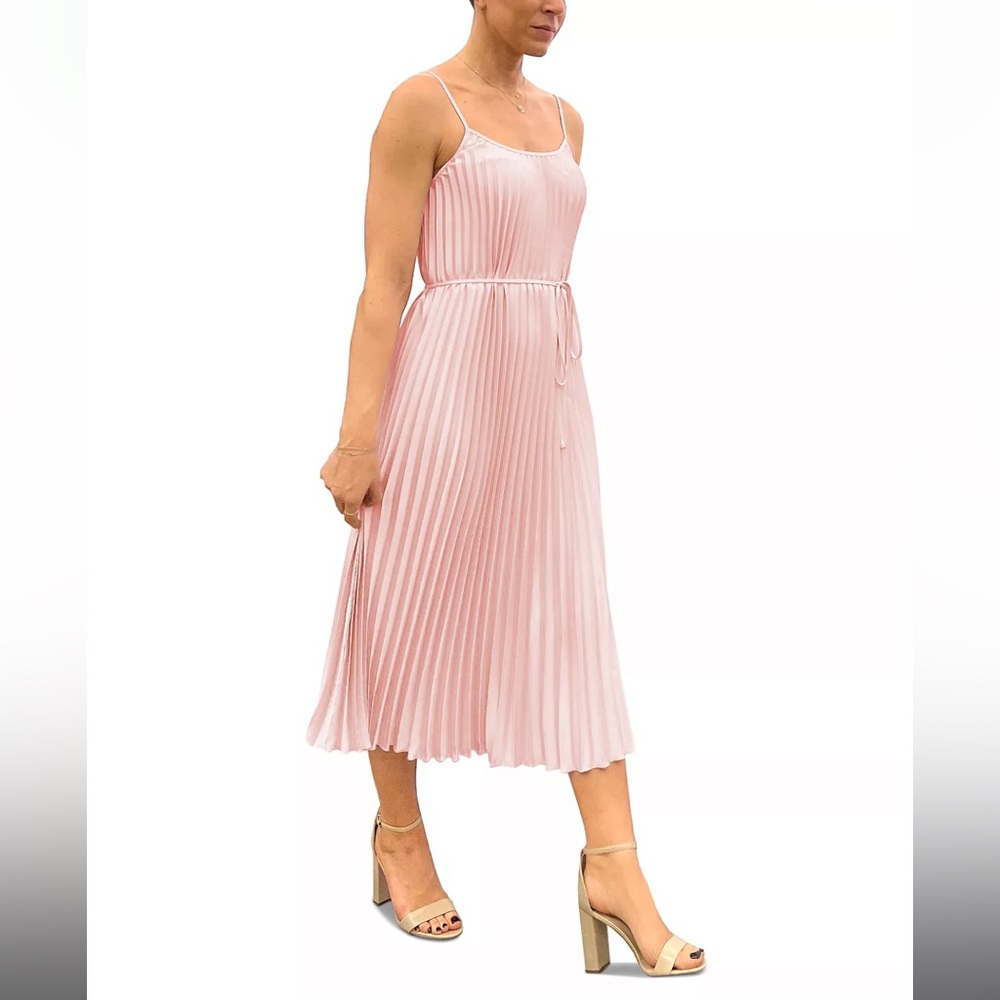 Sam Edelman Pleated Chiffon Sleeveless A-Line Dress